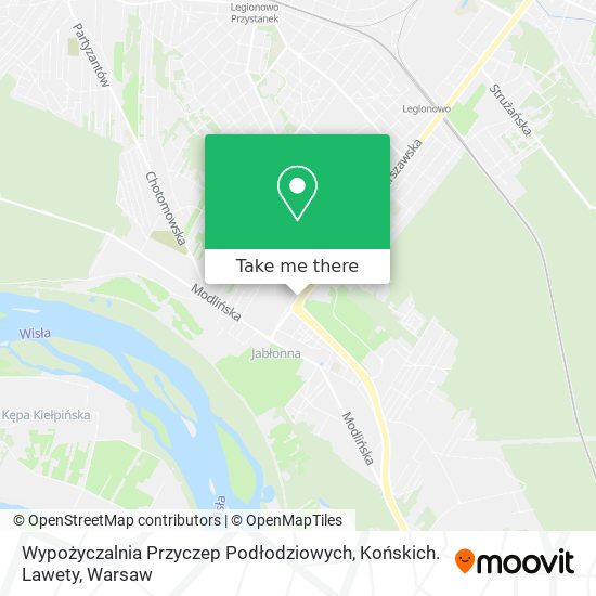 Карта Wypożyczalnia Przyczep Podłodziowych, Końskich. Lawety