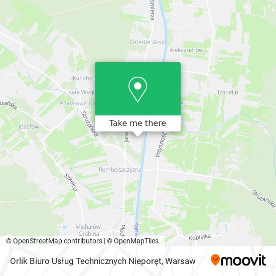 Orlik Biuro Usług Technicznych Nieporęt map