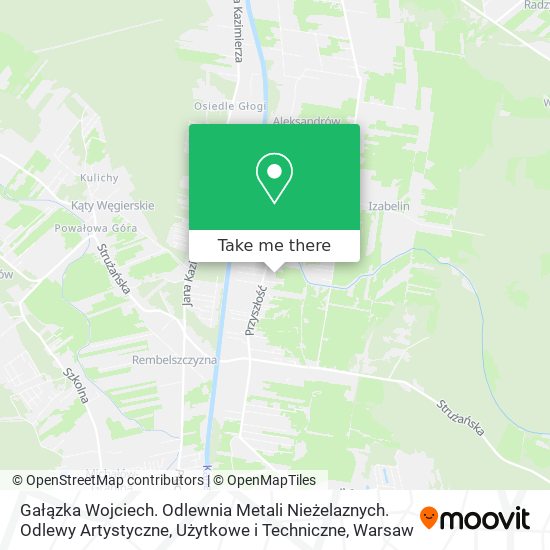 Gałązka Wojciech. Odlewnia Metali Nieżelaznych. Odlewy Artystyczne, Użytkowe i Techniczne map