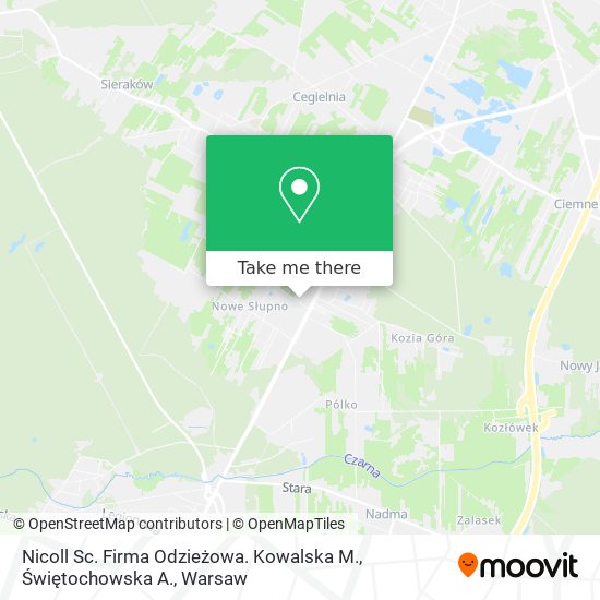 Nicoll Sc. Firma Odzieżowa. Kowalska M., Świętochowska A. map