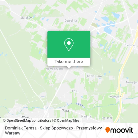 Карта Dominiak Teresa - Sklep Spożywczo - Przemysłowy