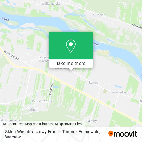 Sklep Wielobranzowy Franek Tomasz Franiewski map