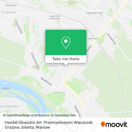 Handel Obwoźnz Art. Przemysłowymi Wieczorek Grażyna Jolanta map