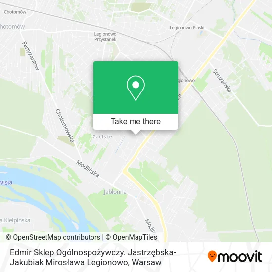 Edmir Sklep Ogólnospożywczy. Jastrzębska-Jakubiak Mirosława Legionowo map