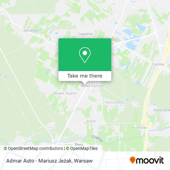 Admar Auto - Mariusz Jeżak map