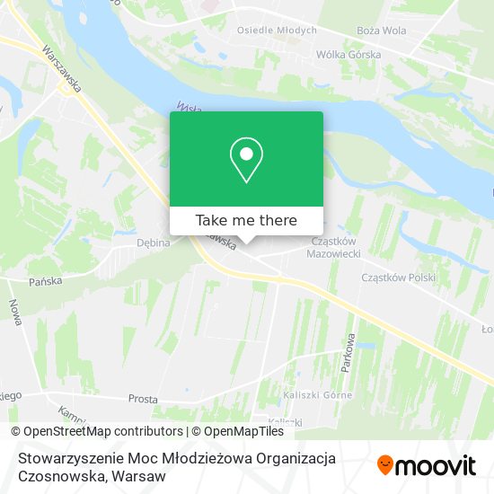 Stowarzyszenie Moc Młodzieżowa Organizacja Czosnowska map