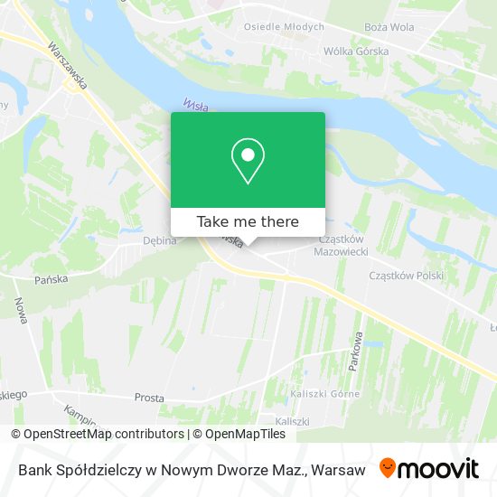 Bank Spółdzielczy w Nowym Dworze Maz. map