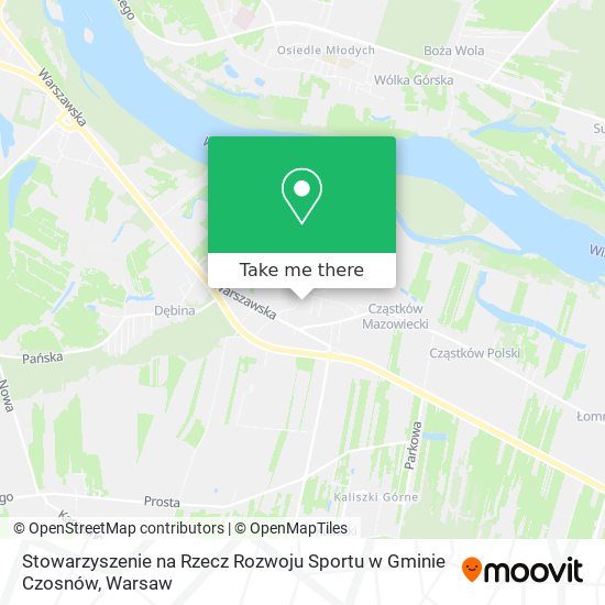 Stowarzyszenie na Rzecz Rozwoju Sportu w Gminie Czosnów map