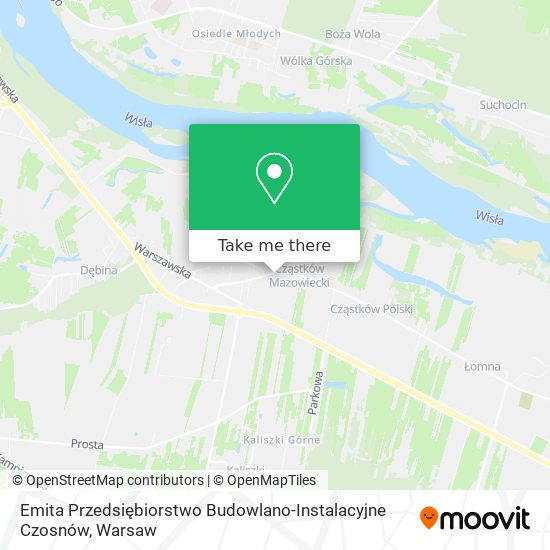 Карта Emita Przedsiębiorstwo Budowlano-Instalacyjne Czosnów