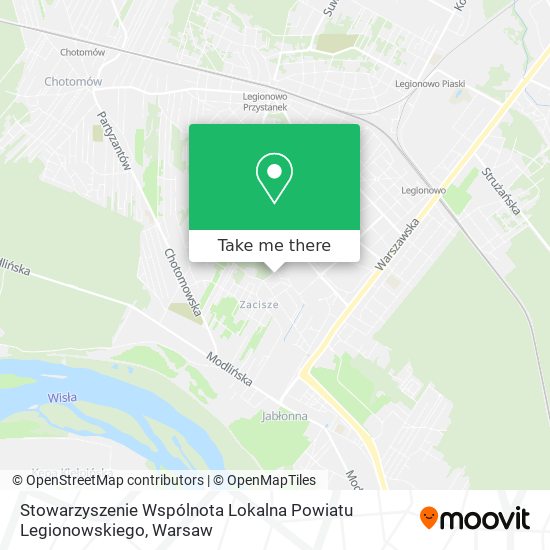 Stowarzyszenie Wspólnota Lokalna Powiatu Legionowskiego map