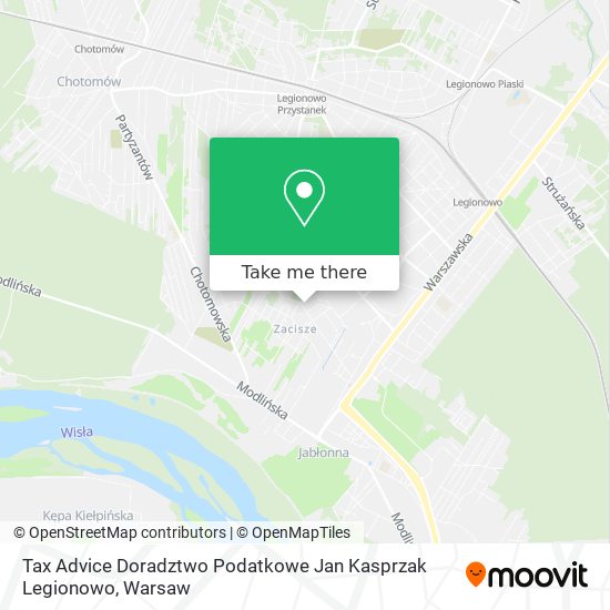 Карта Tax Advice Doradztwo Podatkowe Jan Kasprzak Legionowo