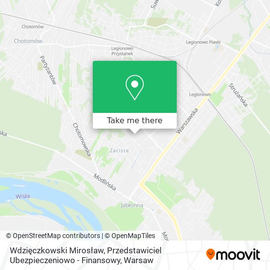 Wdzięczkowski Mirosław, Przedstawiciel Ubezpieczeniowo - Finansowy map