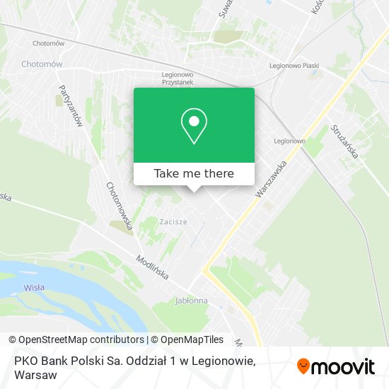 PKO Bank Polski Sa. Oddział 1 w Legionowie map