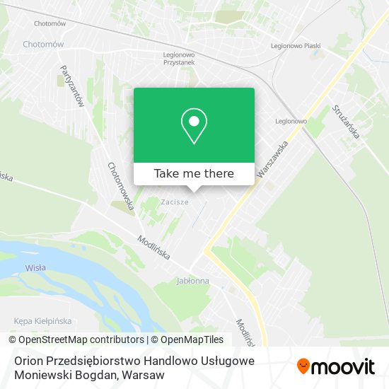 Orion Przedsiębiorstwo Handlowo Usługowe Moniewski Bogdan map