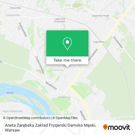 Aneta Zarębska Zakład Fryzjerski Damsko Męski map