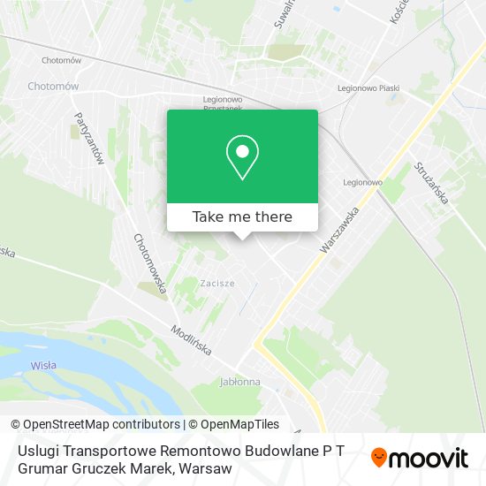 Uslugi Transportowe Remontowo Budowlane P T Grumar Gruczek Marek map