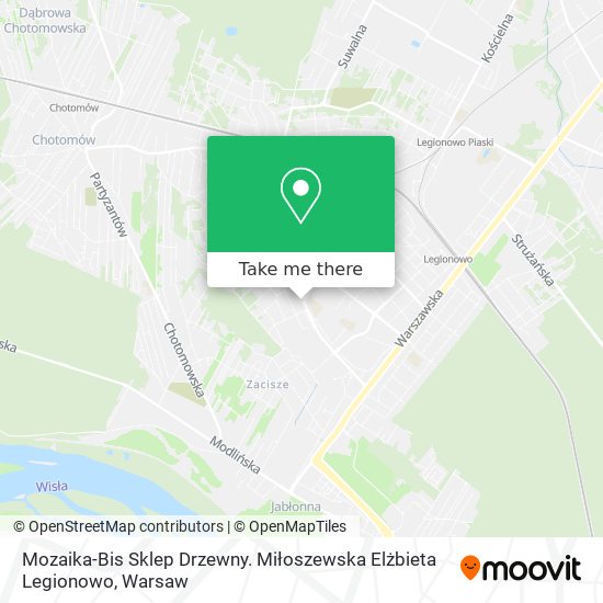 Mozaika-Bis Sklep Drzewny. Miłoszewska Elżbieta Legionowo map