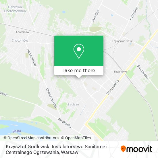 Krzysztof Godlewski Instalatorstwo Sanitarne i Centralnego Ogrzewania map