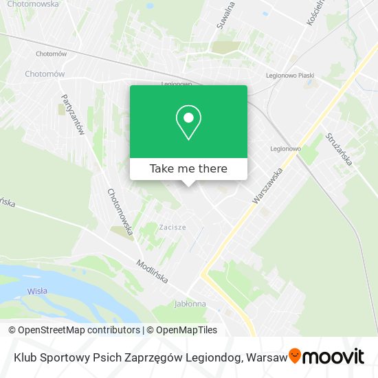 Klub Sportowy Psich Zaprzęgów Legiondog map