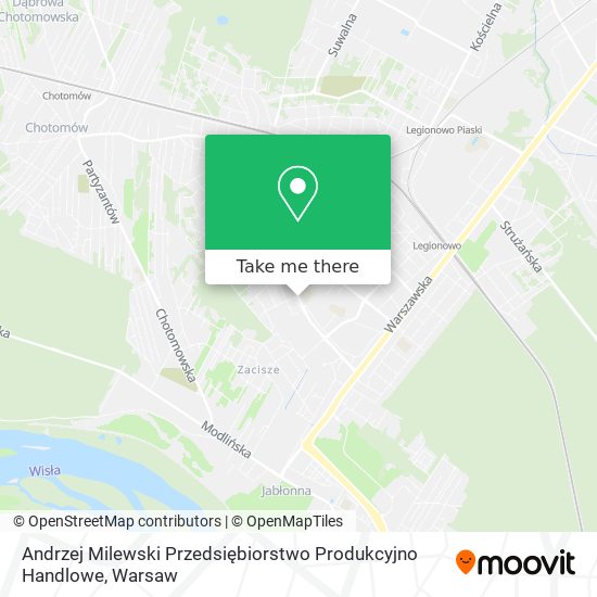 Andrzej Milewski Przedsiębiorstwo Produkcyjno Handlowe map