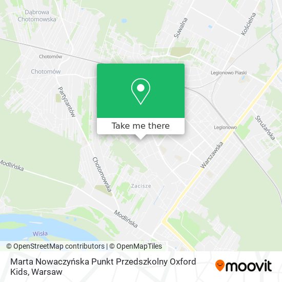 Marta Nowaczyńska Punkt Przedszkolny Oxford Kids map