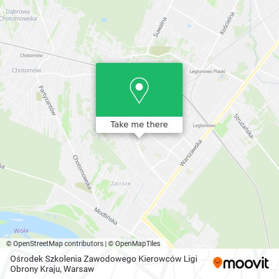 Ośrodek Szkolenia Zawodowego Kierowców Ligi Obrony Kraju map