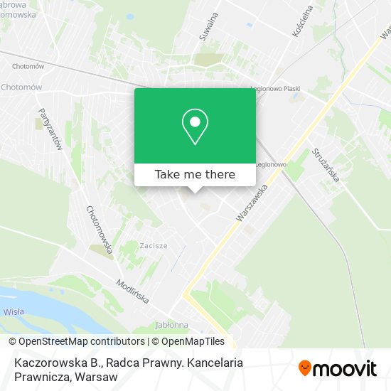 Kaczorowska B., Radca Prawny. Kancelaria Prawnicza map