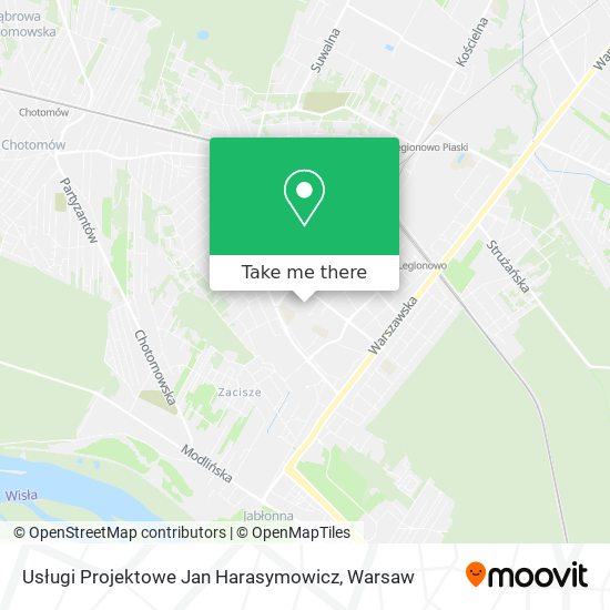 Usługi Projektowe Jan Harasymowicz map