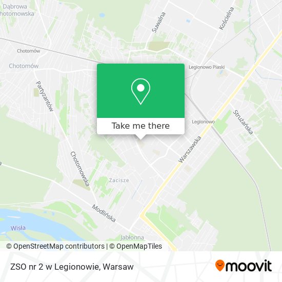 ZSO nr 2 w Legionowie map