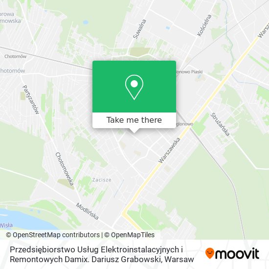 Przedsiębiorstwo Usług Elektroinstalacyjnych i Remontowych Damix. Dariusz Grabowski map