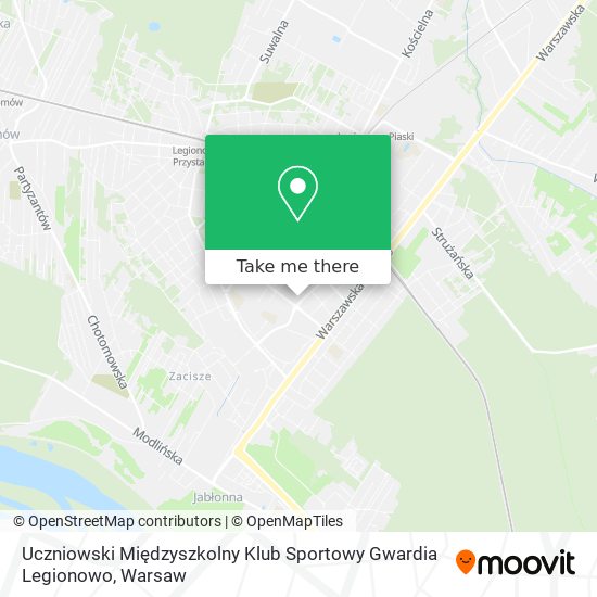 Uczniowski Międzyszkolny Klub Sportowy Gwardia Legionowo map