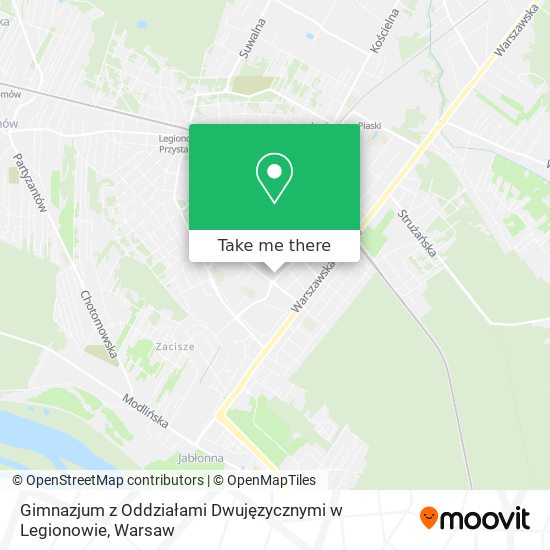 Gimnazjum z Oddziałami Dwujęzycznymi w Legionowie map