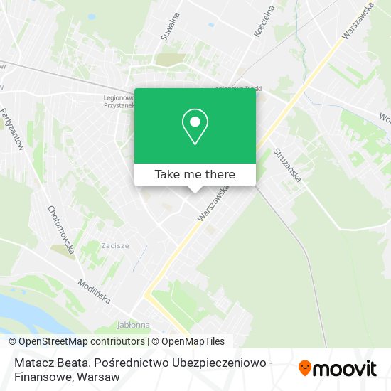 Matacz Beata. Pośrednictwo Ubezpieczeniowo - Finansowe map