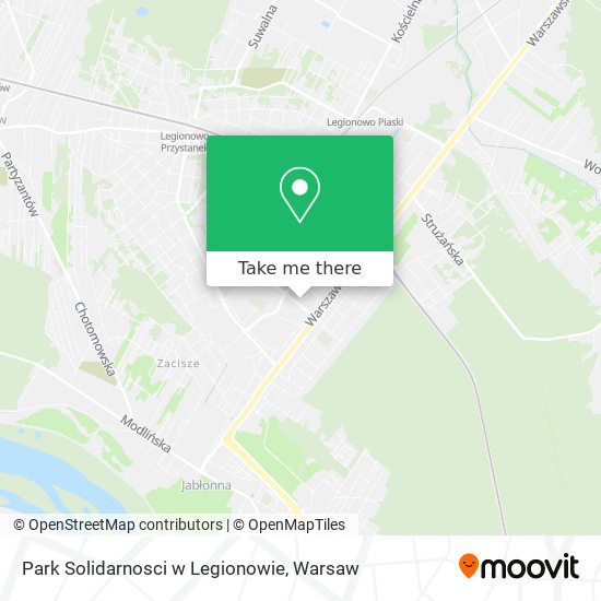 Park Solidarnosci w Legionowie map