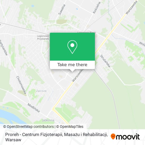 Proreh - Centrum Fizjoterapii, Masażu i Rehabilitacji map