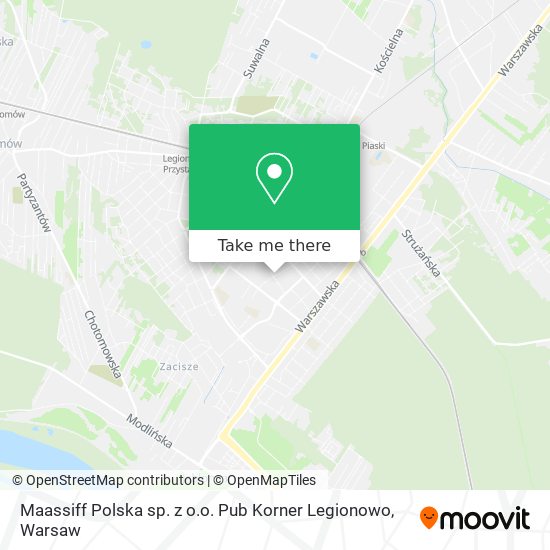 Maassiff Polska sp. z o.o. Pub Korner Legionowo map