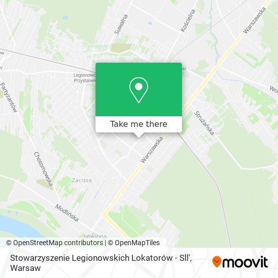 Карта Stowarzyszenie Legionowskich Lokatorów - Sll'