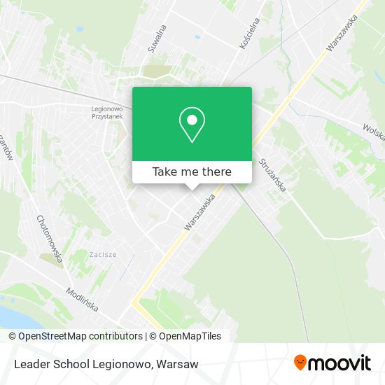 Leader School Legionowo map