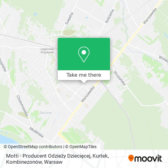 Motti - Producent Odzieży Dziecięcej, Kurtek, Kombinezonów map