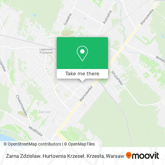 Żarna Zdzisław. Hurtownia Krzeseł. Krzesła map