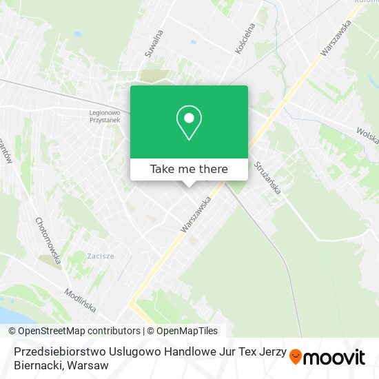 Przedsiebiorstwo Uslugowo Handlowe Jur Tex Jerzy Biernacki map