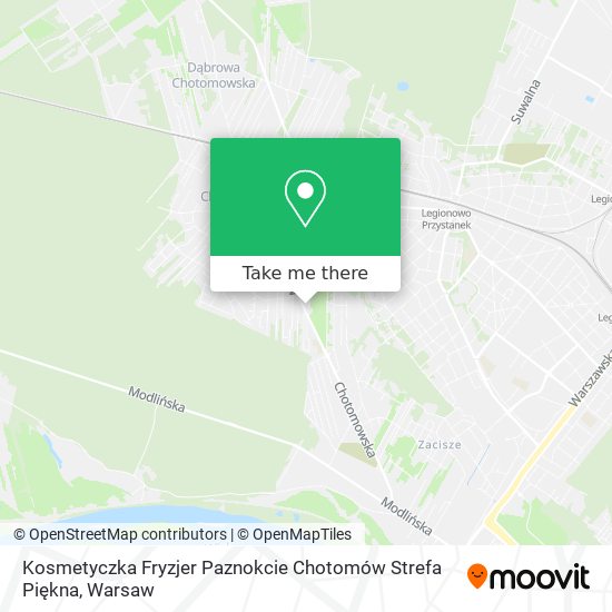 Kosmetyczka Fryzjer Paznokcie Chotomów Strefa Piękna map