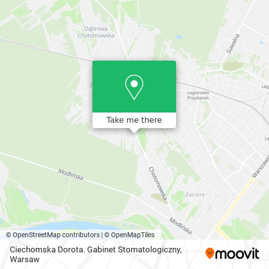 Ciechomska Dorota. Gabinet Stomatologiczny map