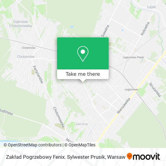 Zakład Pogrzebowy Fenix. Sylwester Prusik map