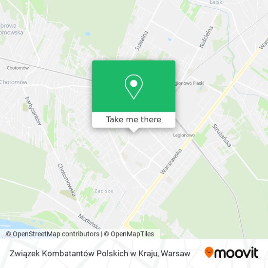 Związek Kombatantów Polskich w Kraju map