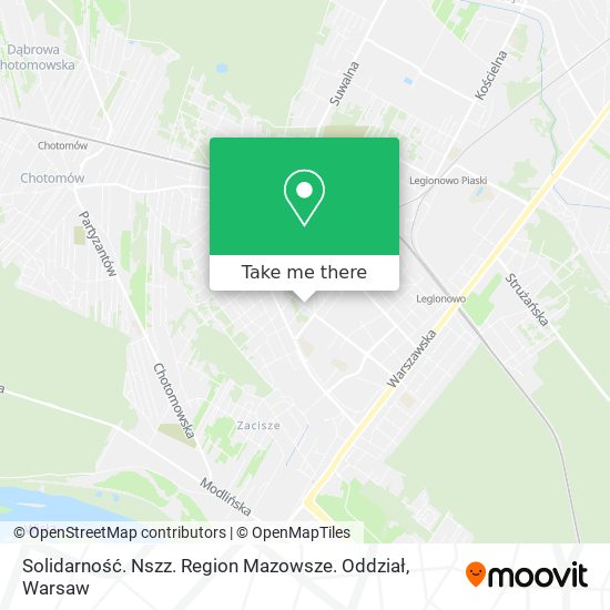 Solidarność. Nszz. Region Mazowsze. Oddział map