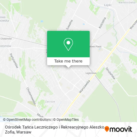 Карта Ośrodek Tańca Leczniczego i Rekreacyjnego Aleszko Zofia