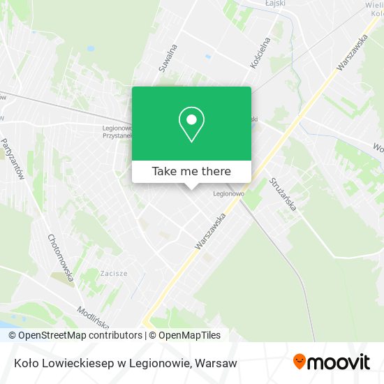 Koło Lowieckiesep w Legionowie map