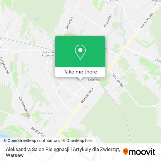 Aleksandra Salon Pielęgnacji i Artykuły dla Zwierząt map