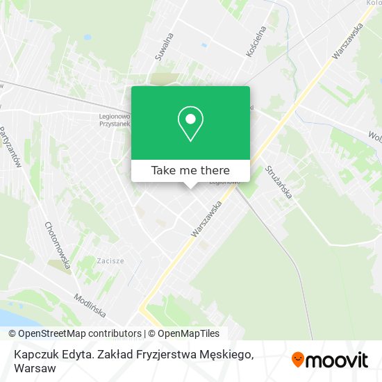 Kapczuk Edyta. Zakład Fryzjerstwa Męskiego map